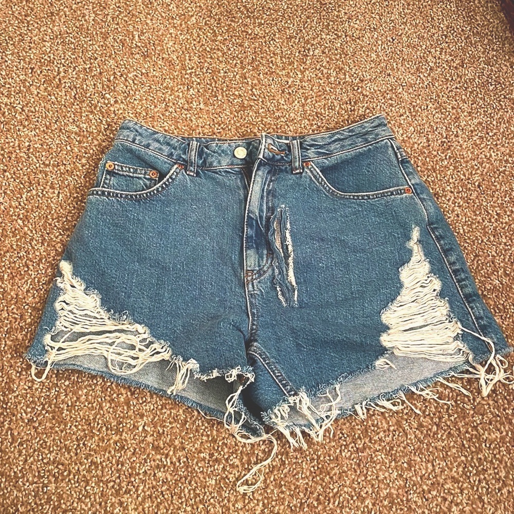 Topshop denim shorts size 6